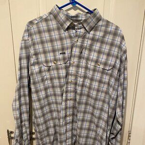 Poncho Outdoors Reg Fit Long Sleeve Plaid Shirt - Large